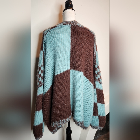 Free People Aldrin Cardi Cardigan Sweater in Juniper Berry Combo | Size M/L - Picture 9 of 11